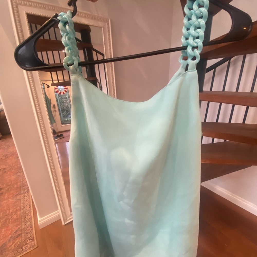 Brand new with tags! Trina Turk Light Blue Camisole with Braided Straps - Picture 5 of 5